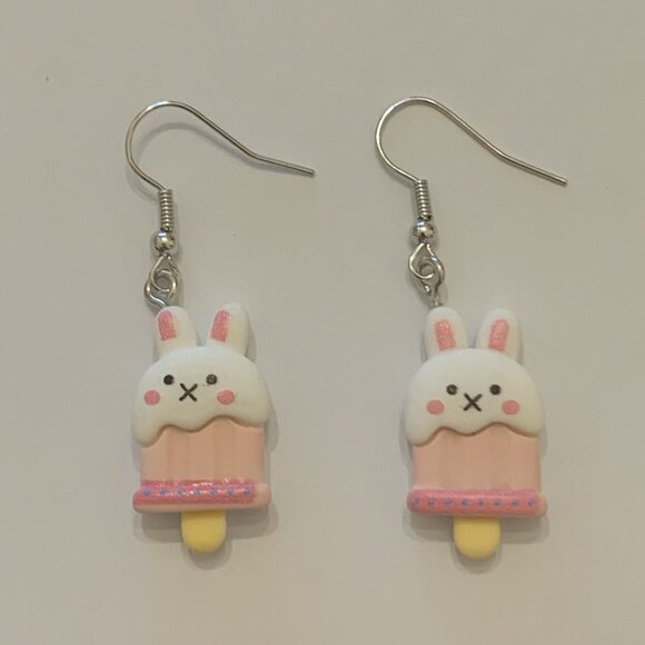 Bunny Earring, Rabbit Earring, Easter Earring, Popsicle Earring, Gift Idea - Picture 3 of 5